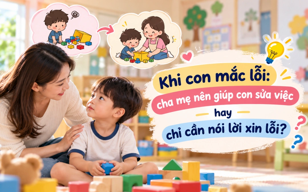Dạy trẻ chịu trách nhiệm khi mắc lỗi: không chỉ nói xin lỗi